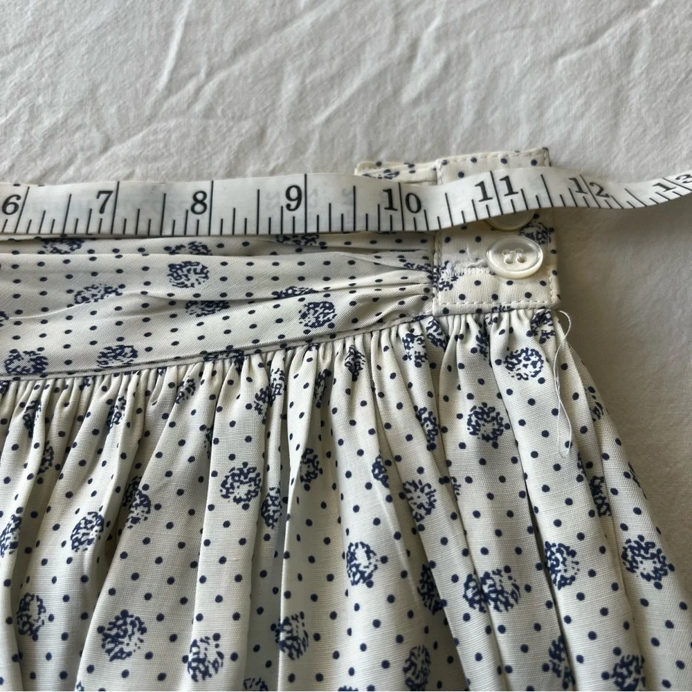 Vintage Union Made JH Collectibles White and Blue Floral Maxi Skirt - Picture 10 of 14